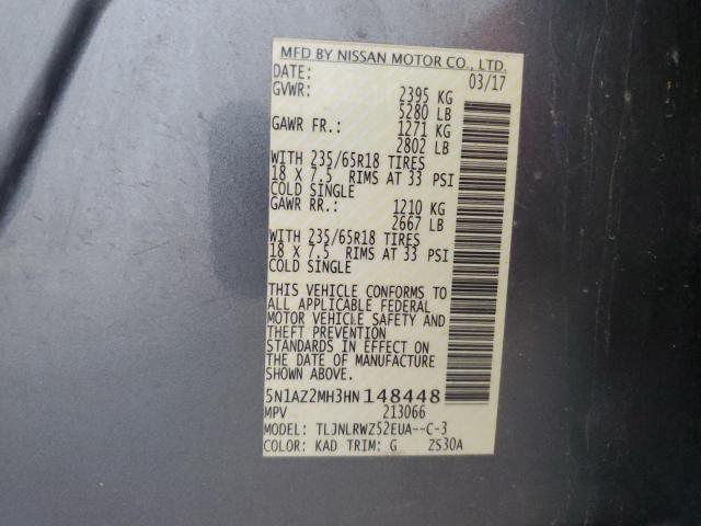 2017 NISSAN MURANO S - 5N1AZ2MH3HN148448