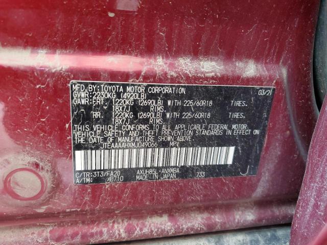 2021 TOYOTA VENZA LE JTEAAAAHXMJ049066