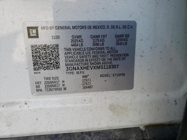 2021 CHEVROLET EQUINOX LS - 3GNAXHEVXMS118307