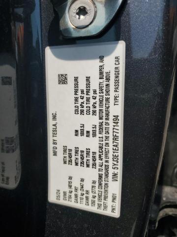 2024 TESLA MODEL 3 - 5YJ3E1EA7RF771494