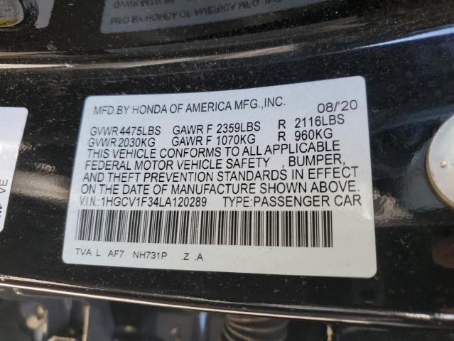 2020 HONDA ACCORD SPORT - 1HGCV1F34LA120289