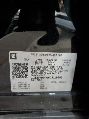 2018 CHEVROLET TRAVERSE L 1GNEVHKW6JJ119309