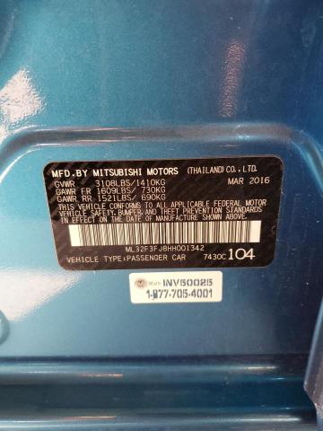 2017 MITSUBISHI MIRAGE G4 ML32F3FJ8HH001342