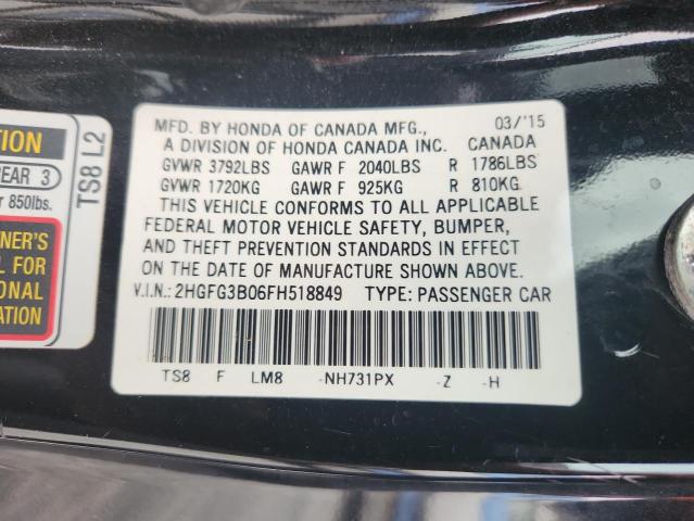 2015 HONDA CIVIC EXL 2HGFG3B06FH518849