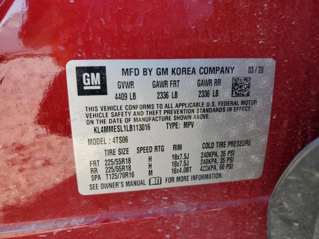 2020 BUICK ENCORE GX KL4MMESL1LB113016