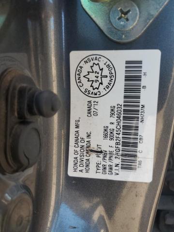 2012 HONDA CIVIC LX - 2HGFB2F45CH046032