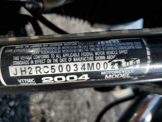 2004 HONDA VT750 C JH2RC50034M002309