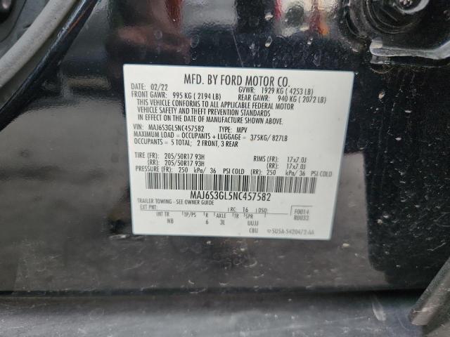 2022 FORD ECOSPORT S MAJ6S3GL5NC457582