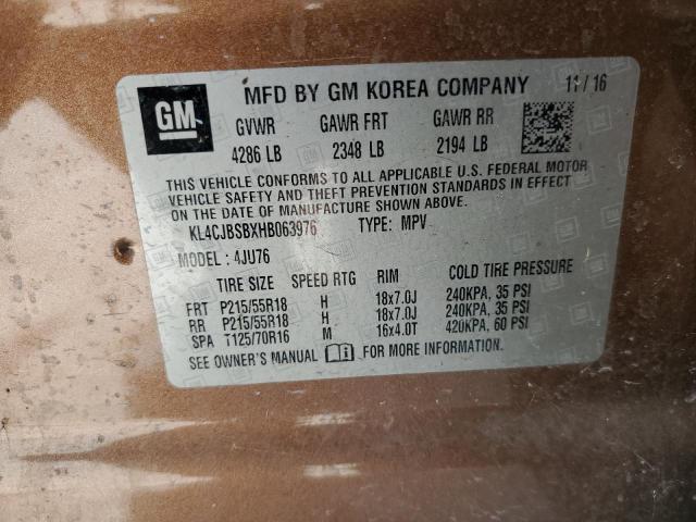 2017 BUICK ENCORE PRE KL4CJBSBXHB063976