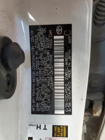 2019 TOYOTA PRIUS JTDKARFU3K3077998