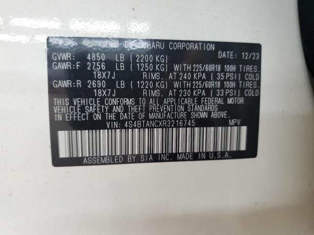2024 SUBARU OUTBACK LI 4S4BTANCXR3216745