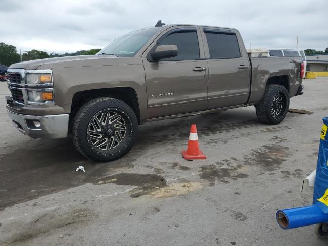 CHEVROLET SILVERADO 2015 brown crew pic gas 3GCUKREC9FG385498 photo #1