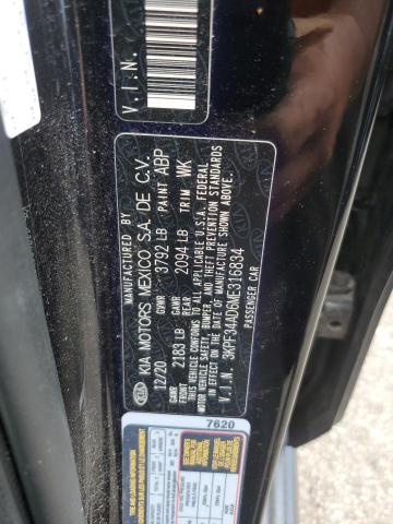 2021 KIA FORTE GT L - 3KPF34AD6ME316834