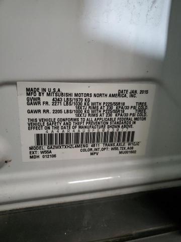 2015 MITSUBISHI OUTLANDER 4A4AR4AU6FE023077