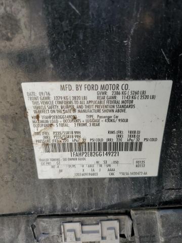 2016 FORD TAURUS SEL 1FAHP2E82GG149221