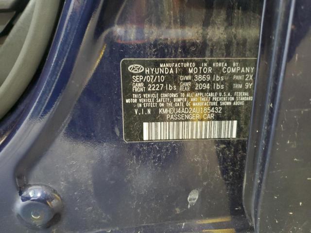 2010 HYUNDAI ELANTRA BL - KMHDU4AD2AU185432