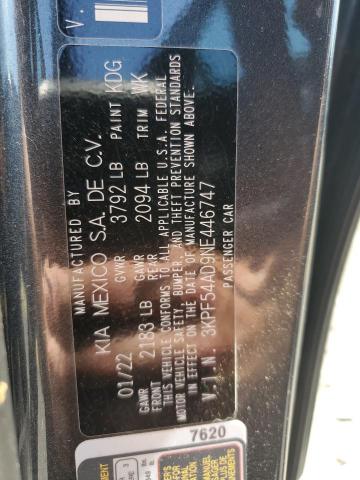 2022 KIA FORTE GT L 3KPF54AD9NE446747