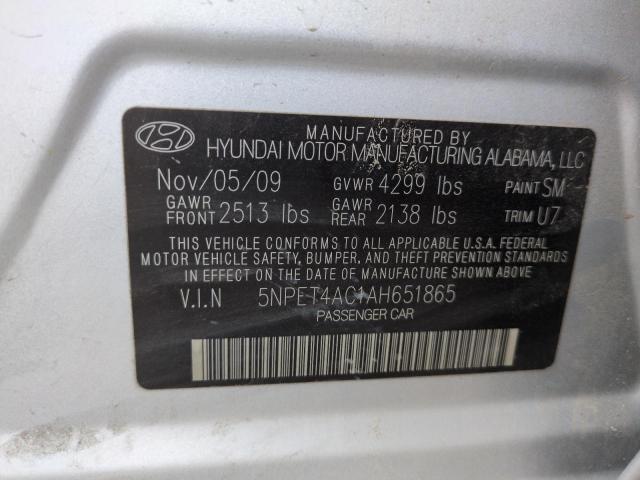 2010 HYUNDAI SONATA GLS - 5NPET4AC1AH651865