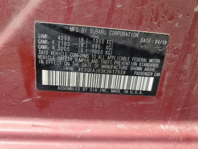 2019 SUBARU IMPREZA SP 4S3GKAJ63K3617539