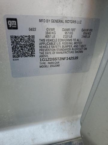 2022 CHEVROLET MALIBU LT - 1G1ZD5ST2NF142539