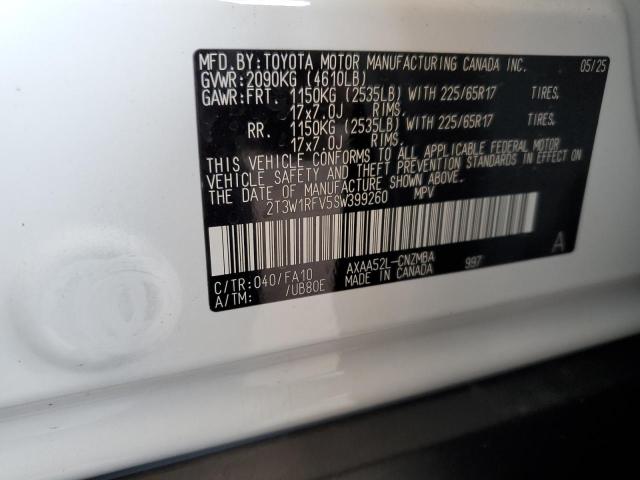 2025 TOYOTA RAV4 XLE 2T3W1RFV5SW399260