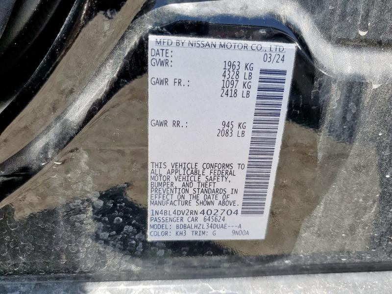 2024 NISSAN ALTIMA SV 1N4BL4DV2RN402704