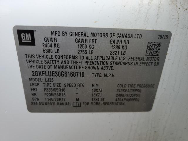 2016 GMC TERRAIN SL 2GKFLUE30G6168710