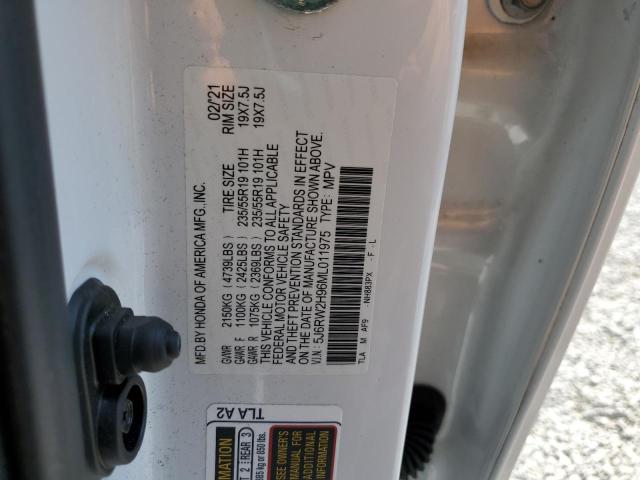 2021 HONDA CR-V TOURI 5J6RW2H96ML011975