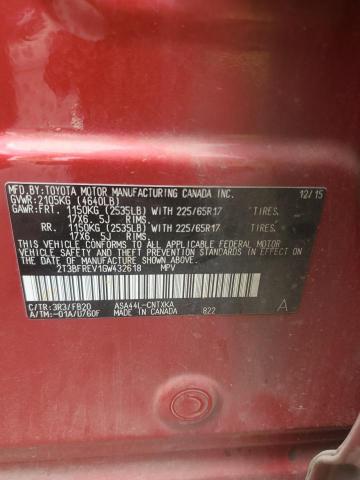 2016 TOYOTA RAV4 LE 2T3BFREV1GW432618