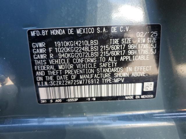 2025 HONDA HR-V EXL 3CZRZ2H72SM776912