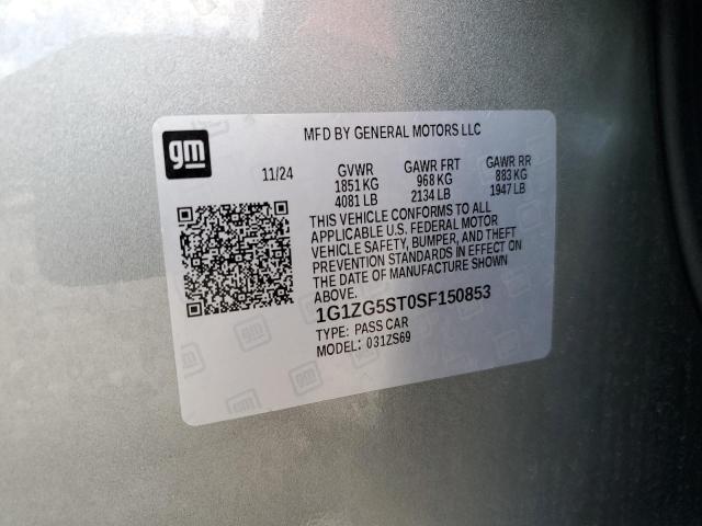 2025 CHEVROLET MALIBU RS 1G1ZG5ST0SF150853
