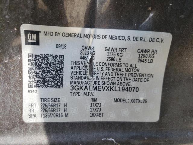 2019 GMC TERRAIN SL 3GKALMEVXKL194070