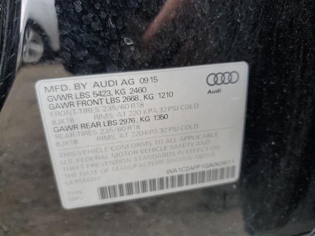 2016 AUDI Q5 PREMIUM WA1C2AFP1GA063611