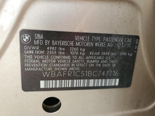 2011 BMW 528 I - WBAFR1C51BC747716