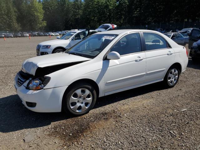 KIA SPECTRA EX 2009 white  gas KNAFE222895637186 photo #1
