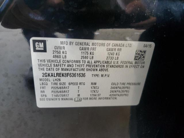 2015 GMC TERRAIN SL 2GKALREK8F6361636