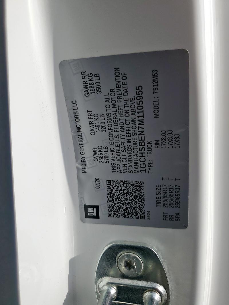 2021 CHEVROLET COLORADO 1GCHSBEN7M1105955
