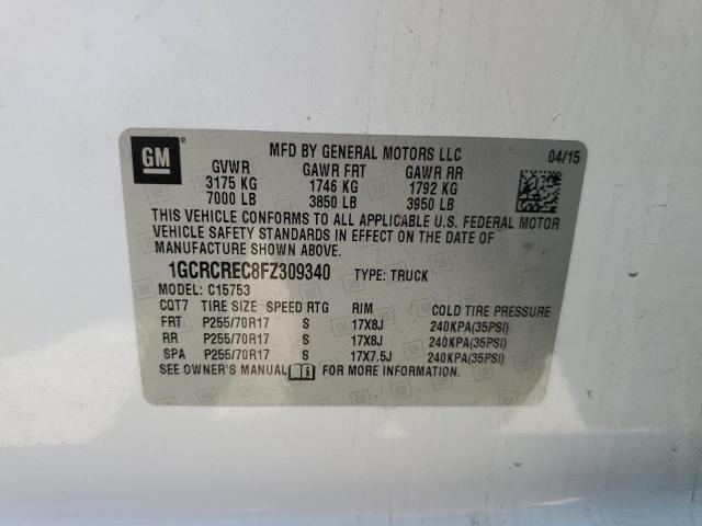 2015 CHEVROLET SILVERADO - 1GCRCREC8FZ309340