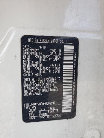 2017 NISSAN ARMADA SV JN8AY2ND9H9002247