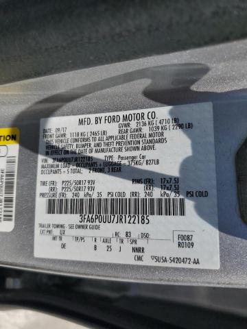 2018 FORD FUSION S HYBRID 3FA6P0UU7JR122185