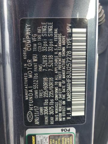 2018 HYUNDAI SANTA FE S KM8SM4HF8JU257278
