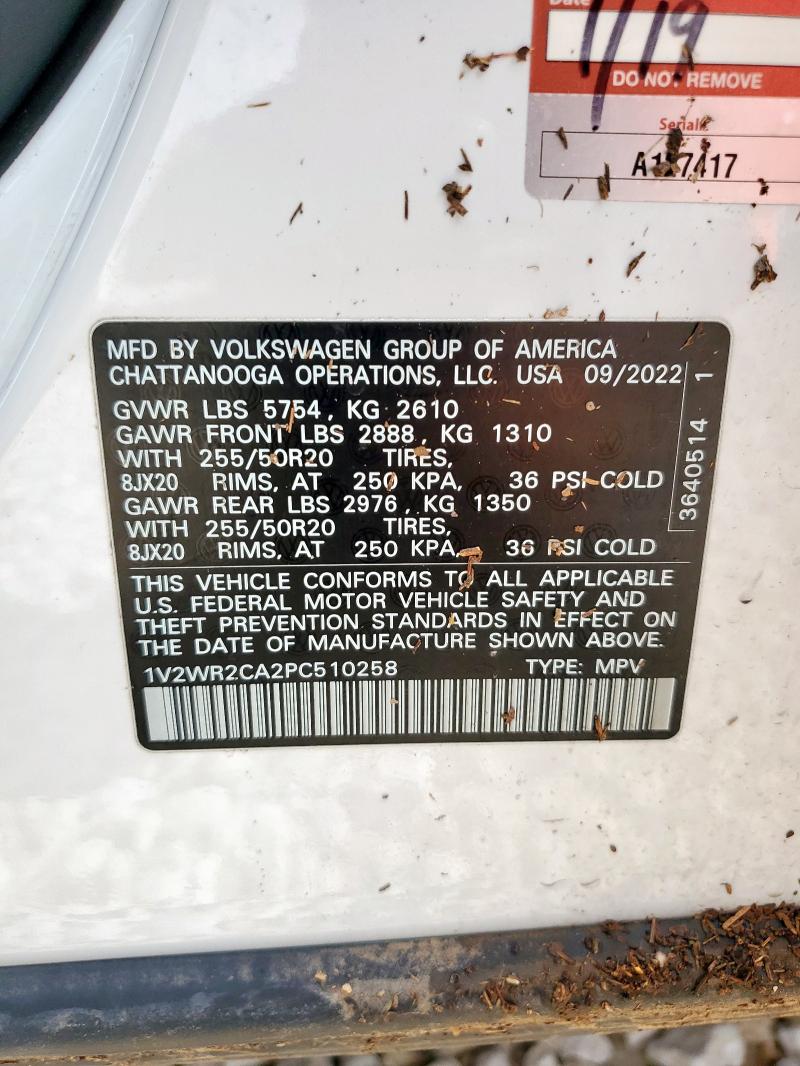 2023 VOLKSWAGEN ATLAS SE 1V2WR2CA2PC510258