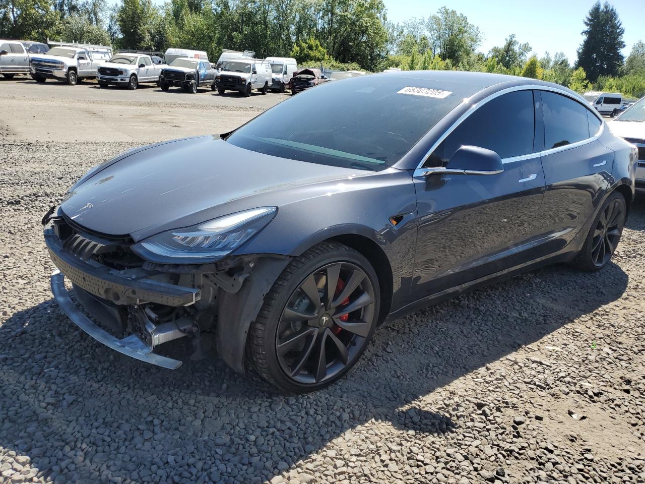Lot #3263934185 2020 TESLA MODEL 3