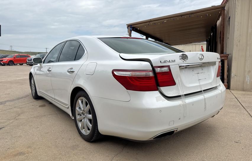 LEXUS LS 460 2009 white sedan 4d gas JTHBL46F595087928 photo #4