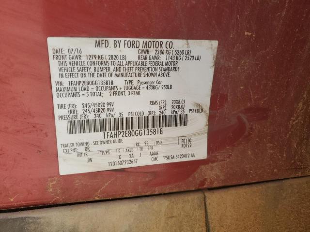 2016 FORD TAURUS SEL - 1FAHP2E80GG135818