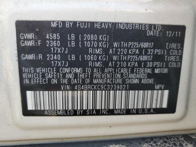 2012 SUBARU OUTBACK 2. - 4S4BRCKC9C3239021