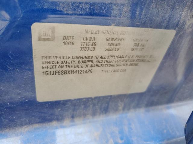 2017 CHEVROLET SONIC PREM - 1G1JF6SBXH4121426