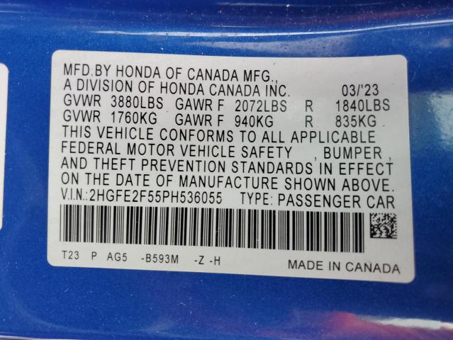 2023 HONDA CIVIC SPOR #3302912092