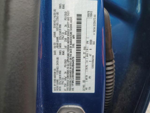 2022 FORD ESCAPE SEL 1FMCU9H98NUB64570