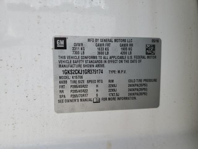 2016 GMC YUKON DENA 1GKS2CKJ1GR379174